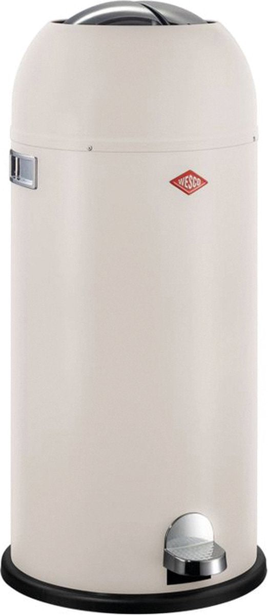 Wesco kickmaster maxi poubelle | poubelle à pédale | 40 litres | métal - sable mat | poubelle - fabriquée en Allemagne