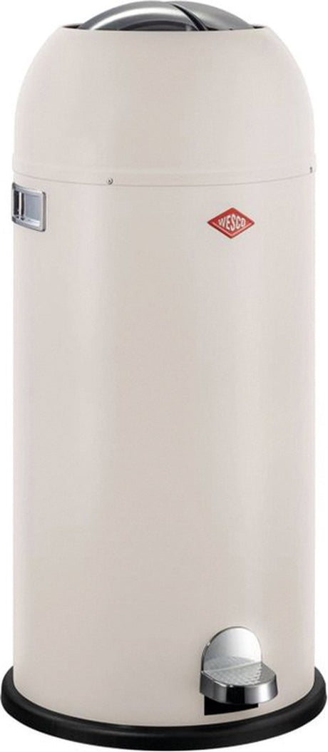 Wesco kickmaster maxi poubelle | poubelle à pédale | 40 litres | métal - sable mat | poubelle - fabriquée en Allemagne