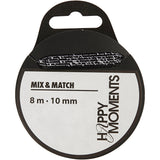 Ruban de satin Creativ company, l: 10 mm, noir, 8 m 1 rouleau