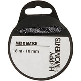 Ruban de satin Creativ company, l: 10 mm, noir, 8 m 1 rouleau