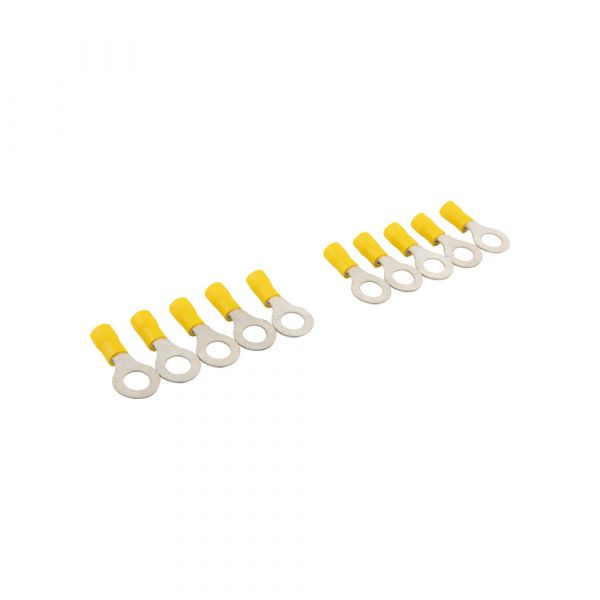 Chaussure de câble Eye jaune, 10 pièces.