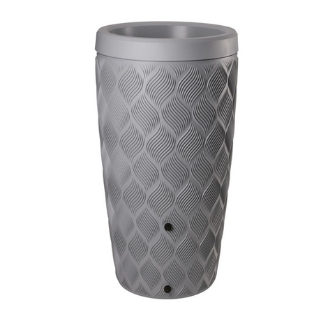 Baril de pluie Flow gris platine 240l incl. planteur