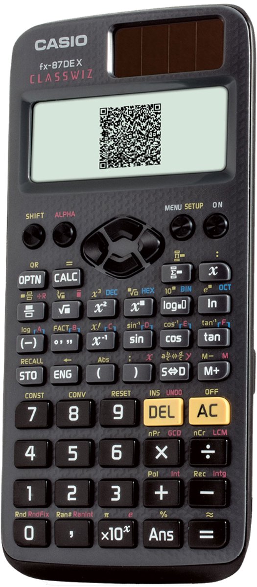 Calculatrice technique Casio FX-87dex noir nombre de positions d'affichage : 16 alimentée par l'énergie solaire, alimentée par batterie (b