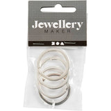 Porte-clés Creativ company, d 28 mm, plaqué argent, 4 pièces 1 boîte
