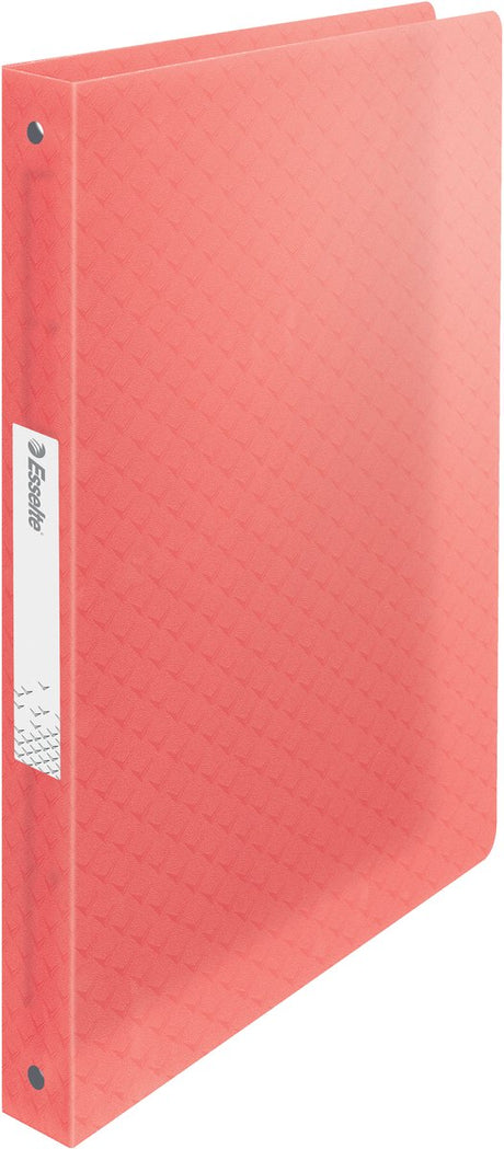 Esselte colour'breeze Classeur A4 2 anneaux avec couverture souple pour 140 feuilles - largeur dos 25 mm - corail