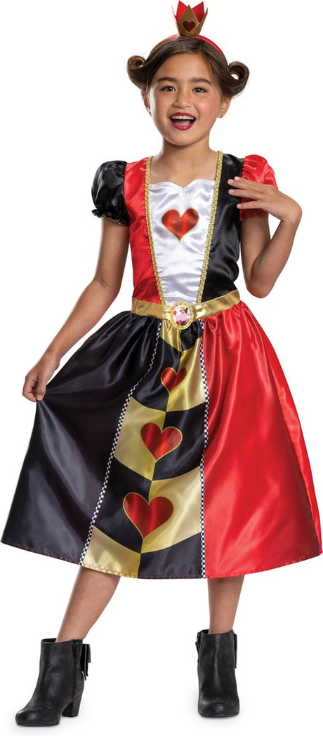 Déguisement Disney - Alice au pays des merveilles, robe reine de coeur classique, taille xs (3-4 ans), fille