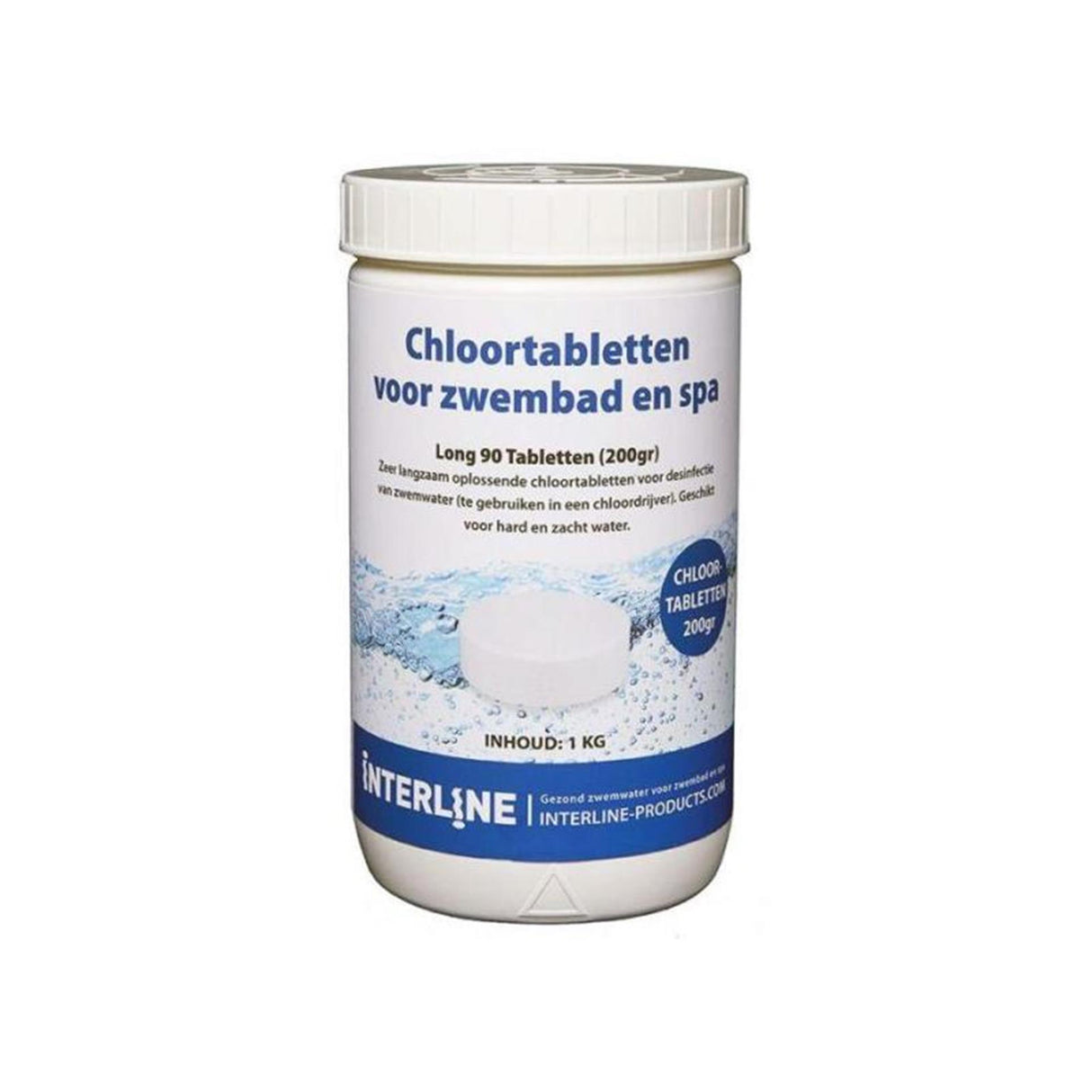 Piscine Interline 200 grammes de comprimés de chlore 1 kg
