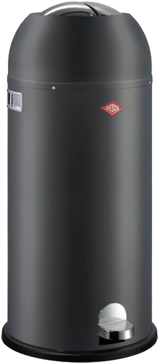 Wesco kickmaster maxi poubelle | poubelle à pédale | 40 litres | métal - graphite mat | poubelle - fabriquée en Allemagne