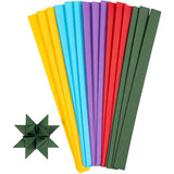 Bandes de tressage Creativ company, l : 45 cm, d 6,5 cm, l : 15 mm, différentes couleurs, 500 pièces 1 boîte