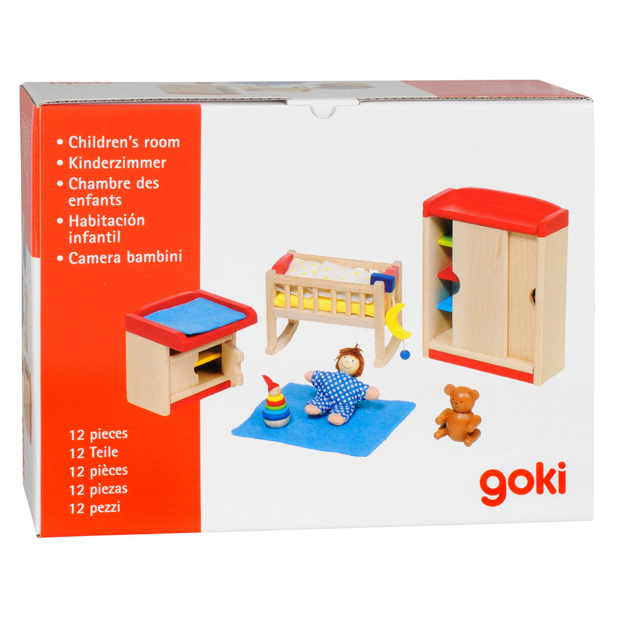Chambre bébé Goki pour maison de poupée