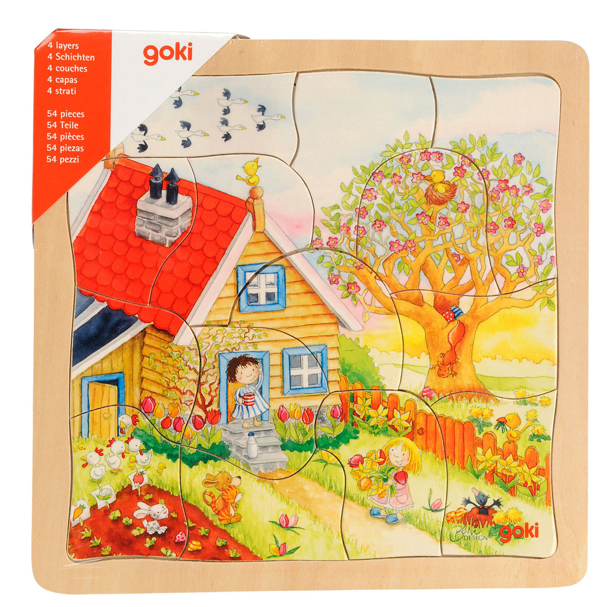 GOKI 4-couches Puzzle Seasons, 54st.