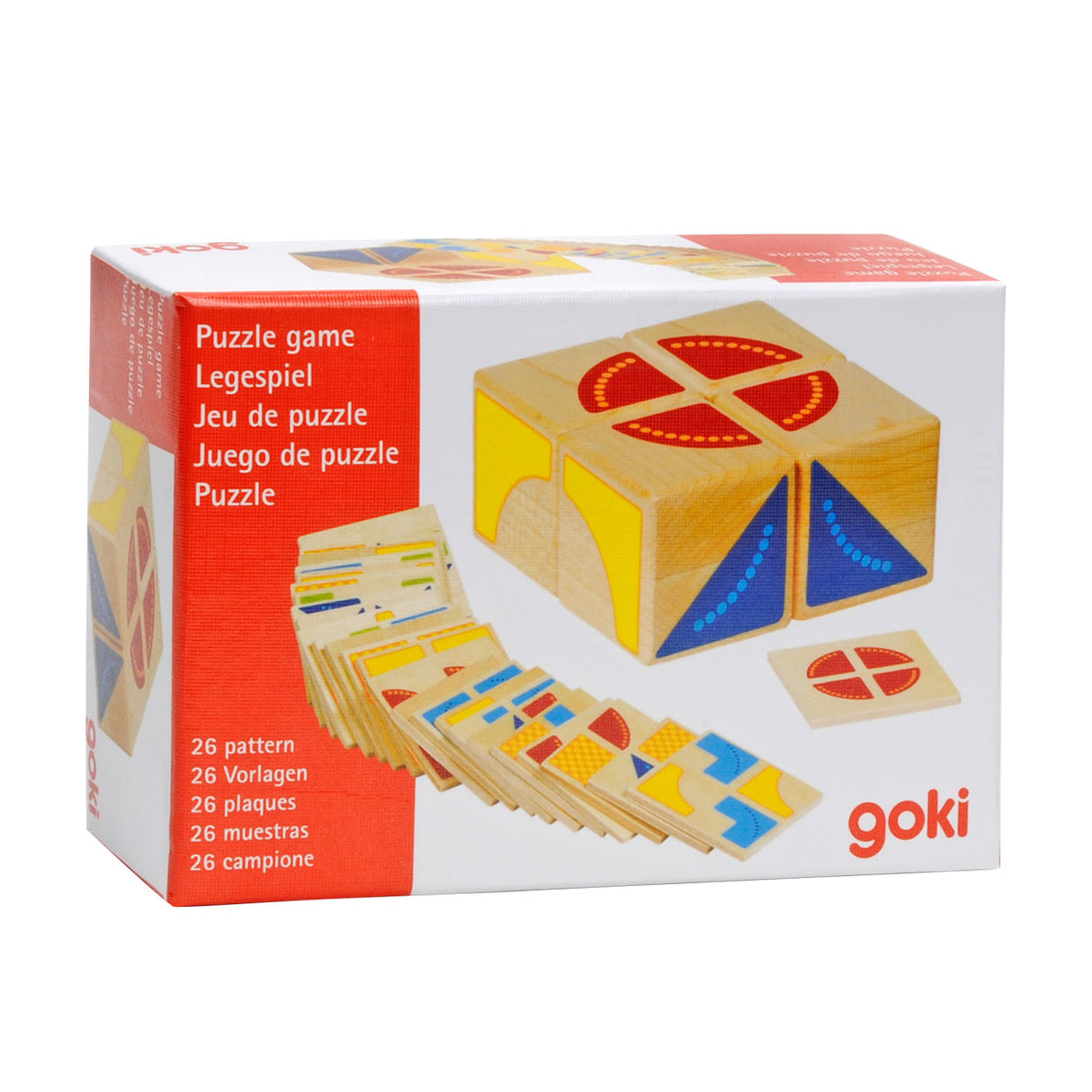 Cube de jeu motif en bois Goki