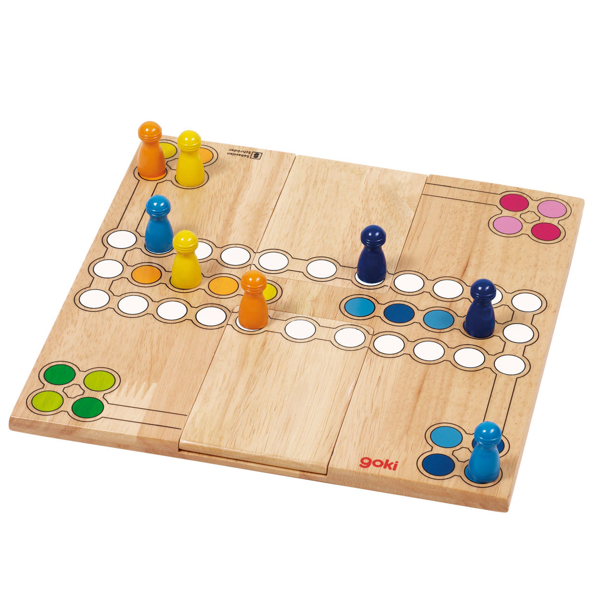 Goki wooden ludo game variable