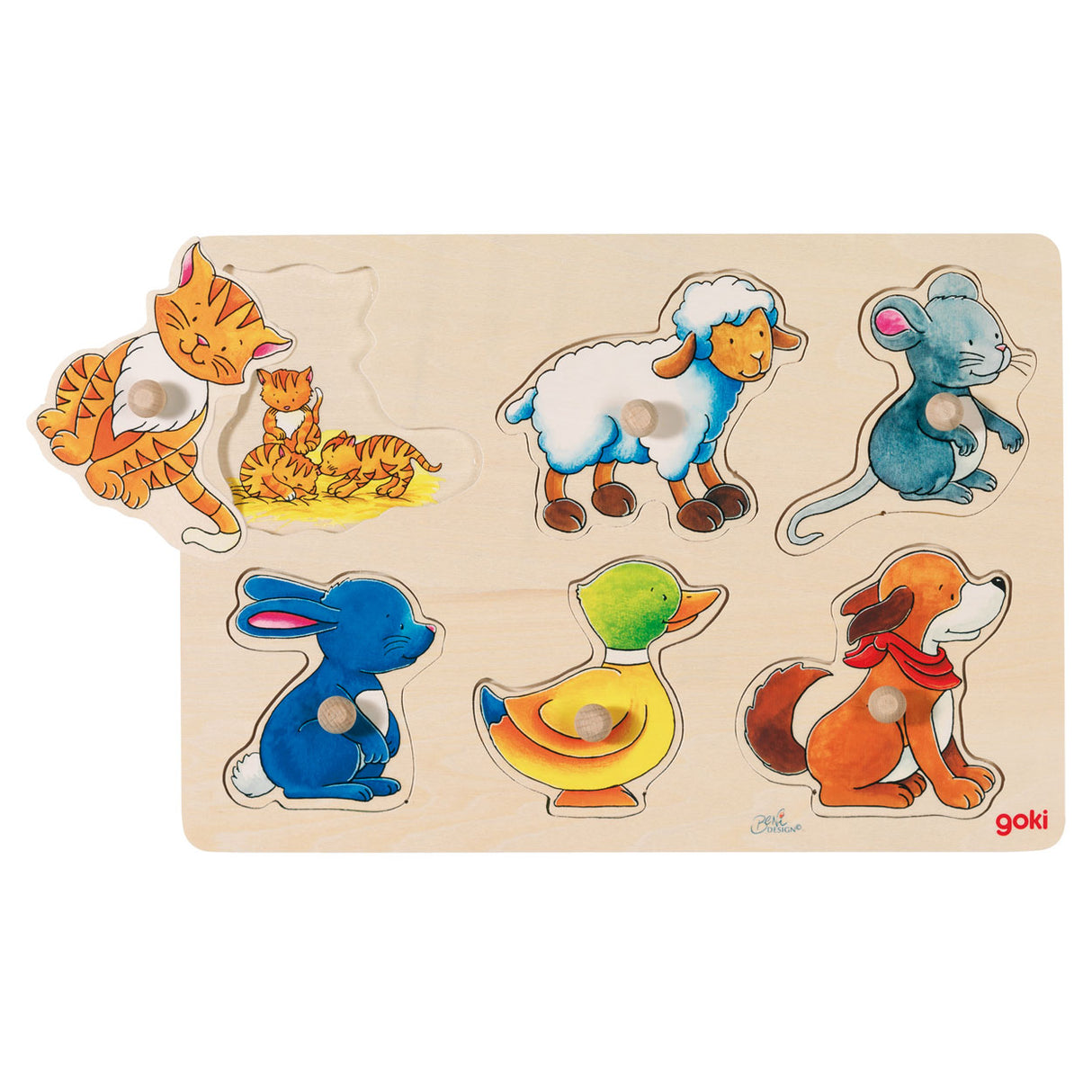 Goki Wooden Nick Puzzle matka a dítě