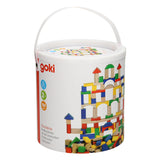 Blocs de construction en bois Goki en tonnes - couleur, 100 pcs.