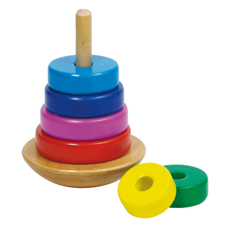 Tour d'empilage Goki h12cm, 8 pièces, en bois, 2+