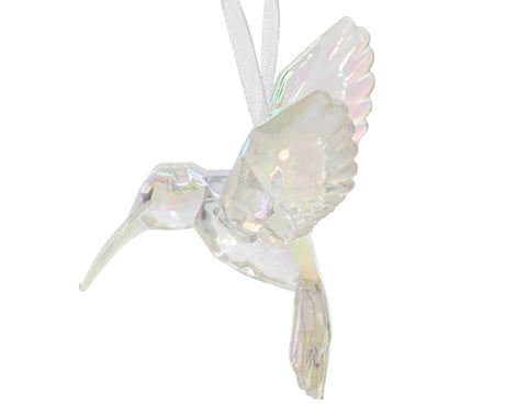 Decoris pendentif de Noël colibri en plastique 10cm iris