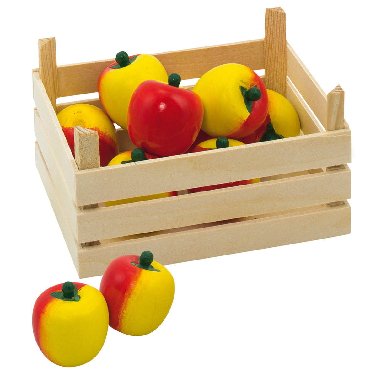 Goki wooden apples in coffin, 10dlg.