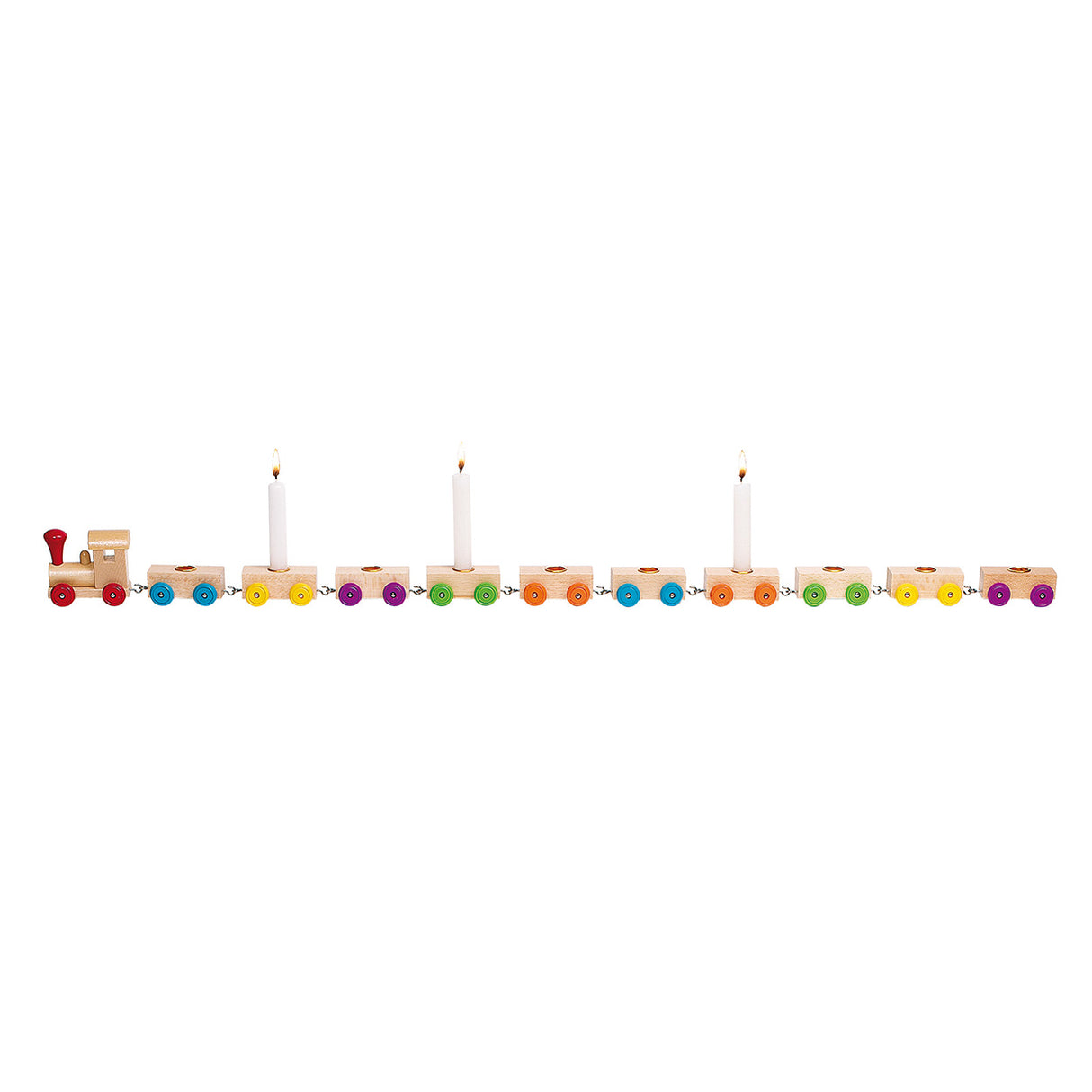 Train d'anniversaire en bois Goki, 75 cm