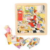 Goki Wooden Cose Puzzle My Day