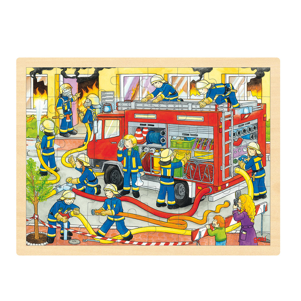 Goki lesena obleka puzzle gasilska brigada, 48st.