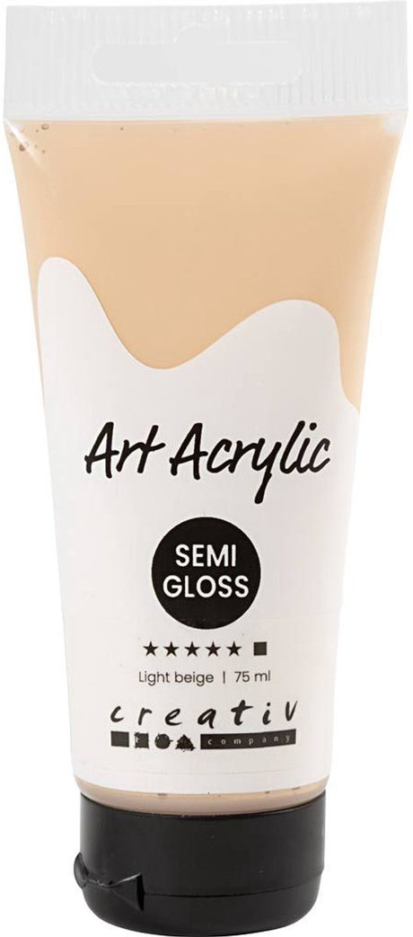 Peinture acrylique pigmentaire - corail pastel - transparente - - 75 ml