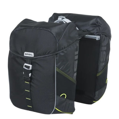 Sacoche de vélo double Basil miles 34 litres 13 x 26 x 35 cm (2x) - citron vert noir