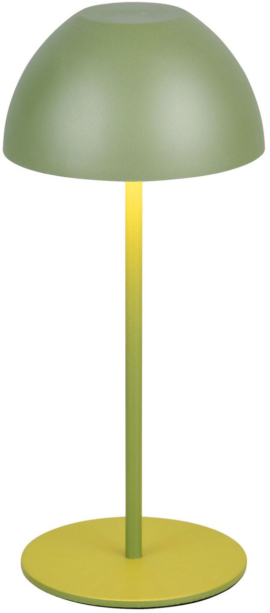Rl vis ta lumière réalité ortiz - lampe de table - vert - incl. 1x SMD 2 W - on off touch - variateur à capteur - connexion USB - fonction mémoire - rechargeable - sans fil - lampe d'extérieur - IP44