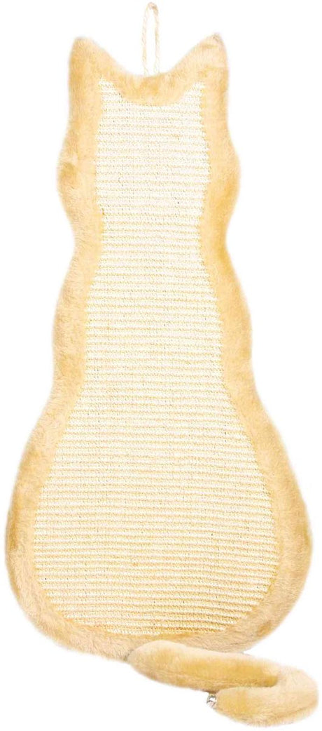 Trixie planche à gratter chat - beige 35x69 cm - sisal, peluche, avec cloche