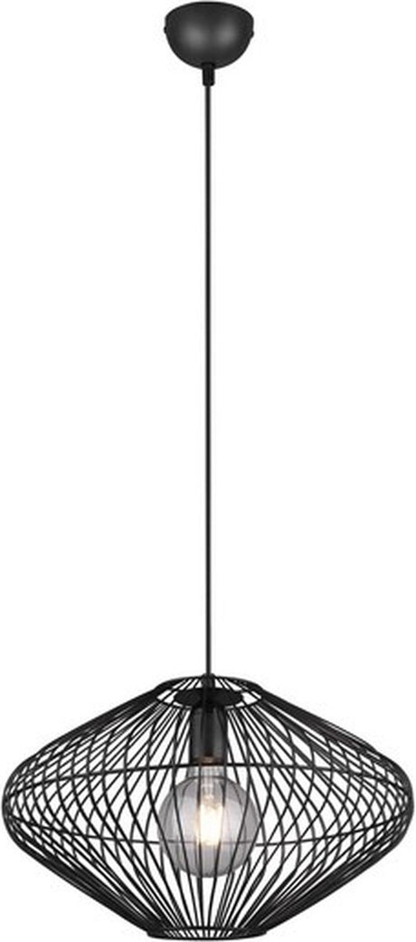 Rl live your light reality cobain - lampe suspendue - noir mat - excl. 1x e27 7 w - montage au plafond - réglable en hauteur