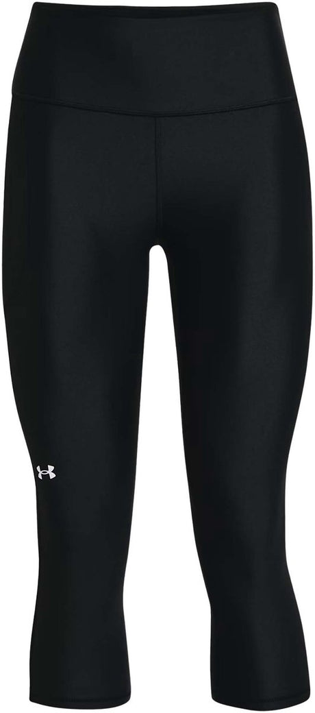 Under armour tech hi capri-blk pantalon de sport femme - noir - blanc