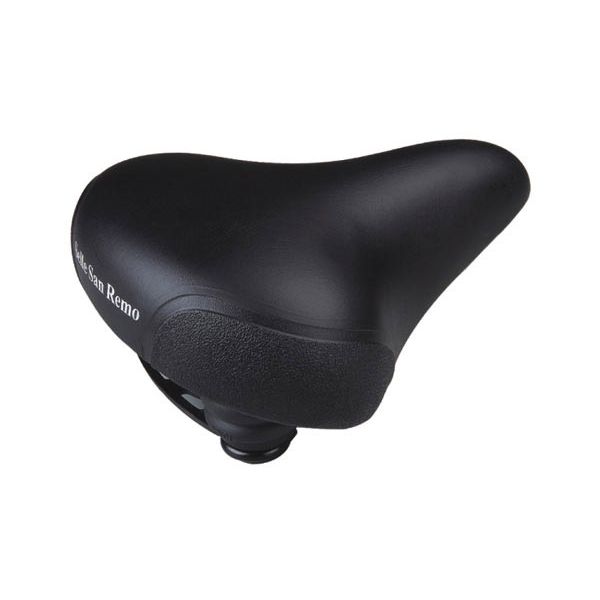 Selle San Remo Bicycle Saddle Marwi Citybike Unisexe avec protection d'angle - noir