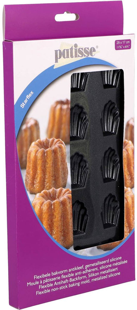 Moule mini madeleine Patisse starflex 15 compartiments 29 x 17 cm | 2 pièces