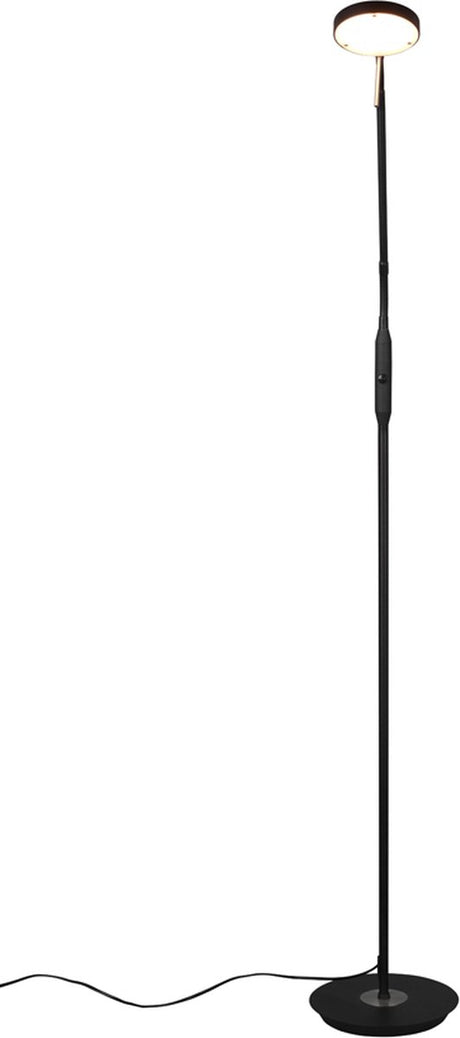 Trio monza - lampadaire - noir mat - incl. 1x SMD 12 W - variateur intégré - variateur à capteur - couleur de lumière réglable - flexible - fonction mémoire