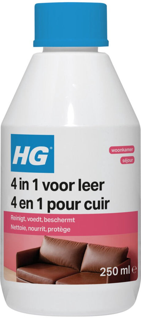 Hg 4 en 1 pour le cuir | nettoie, nourrit, protège et entretient le cuir 250ml