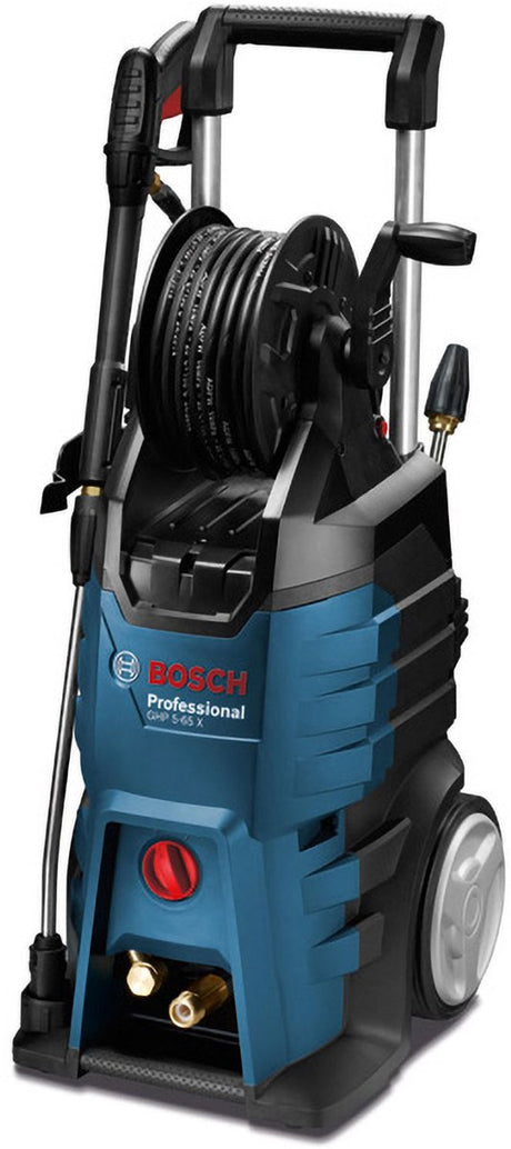 Bosch professional ghp 5-65 x - nettoyeur haute pression - avec pistolet, lance de pulvérisation réglable 3 en 1, câble de 5 m, tuyau haute pression renforcé d'acier et de caoutchouc de 10 m et lance rotative