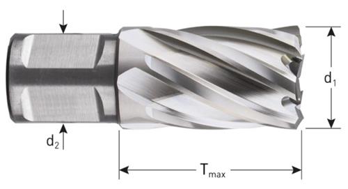 Rotec carottier hss silver-line 19,0mm sl30 Weldon