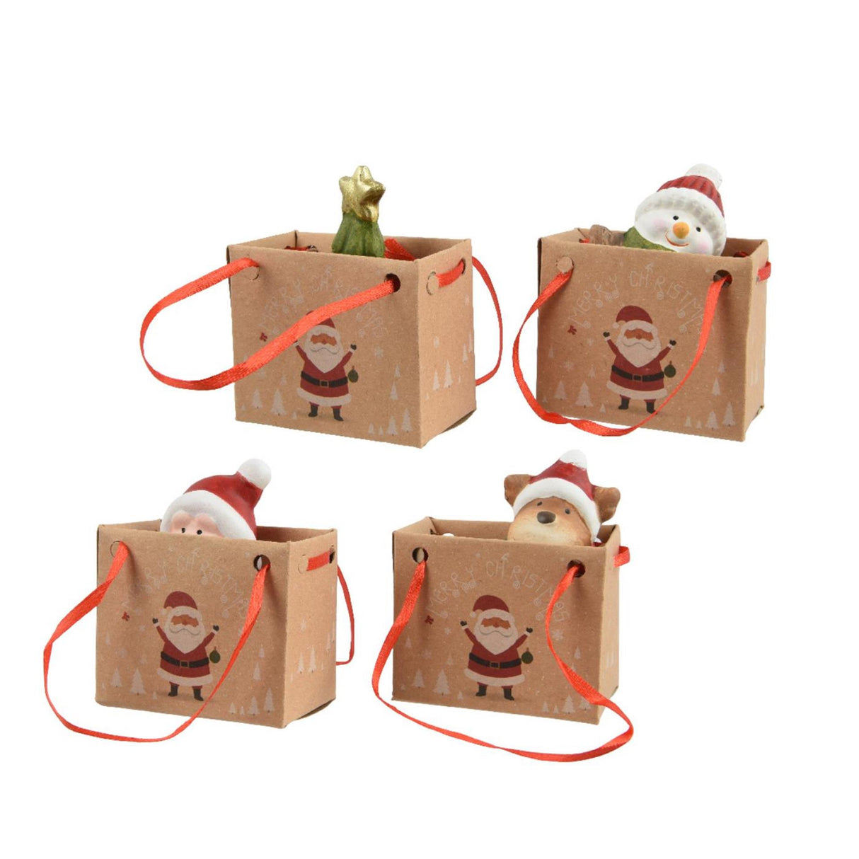 Figurine de Noël Decoris en sachet 4x3,2x6,5cm