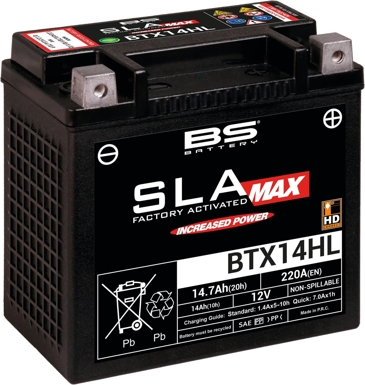 Batterie Bs batterie btx14hl . batterie btx14hl bs sla-max hd