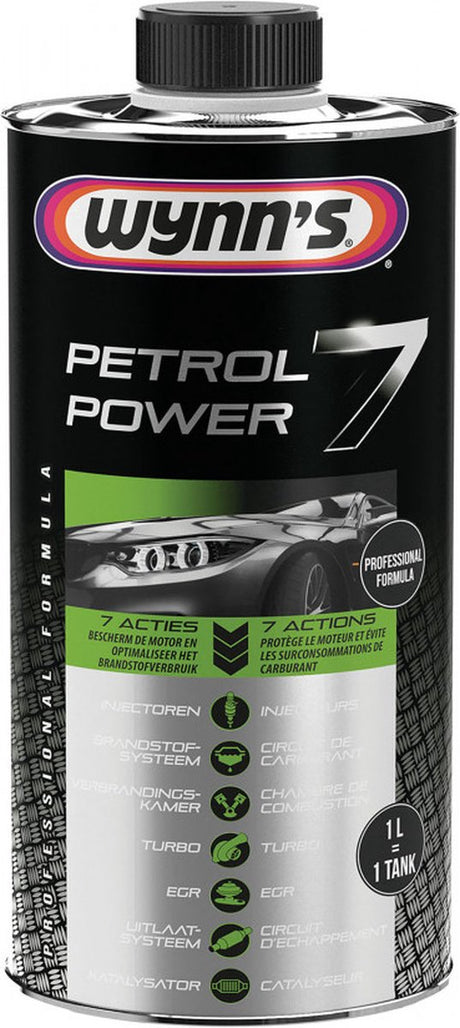 Wynn's Petrol Petrol Power 7 - additif 7-en-1 avec solution complète pour moteurs à essence