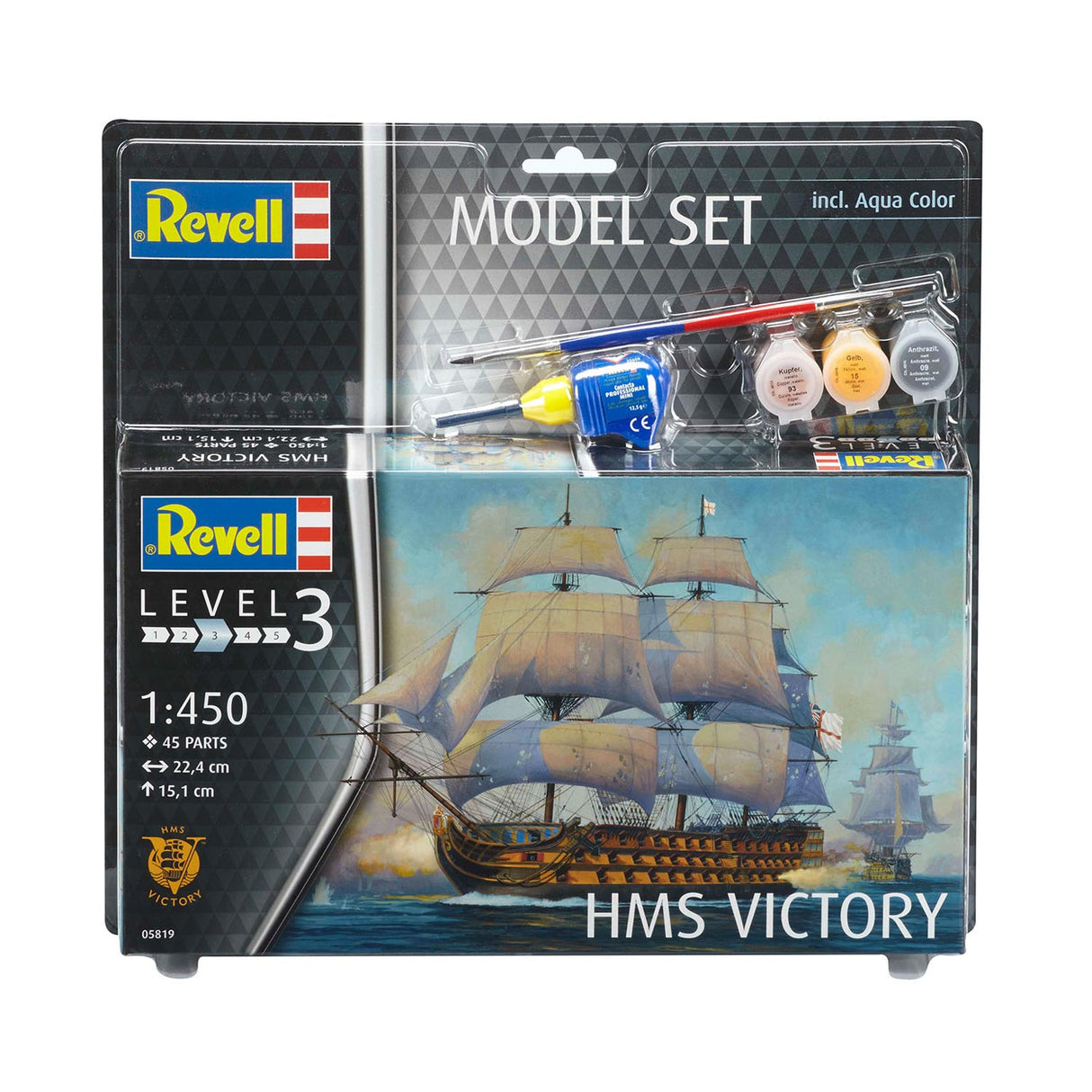 Revell model je nastavil HMS Victory