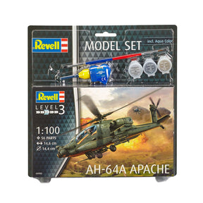 Ensemble de modèles Revell - ah-64a apache 56 pcs. - y compris couleurs de peinture de base