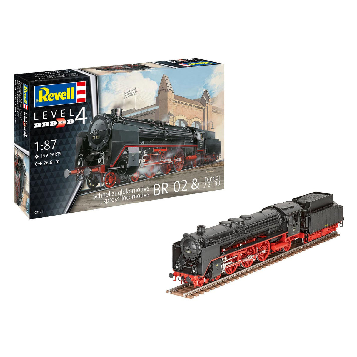 Revell Express Locomotive BR 02 Tender 2'2't30 Building modello