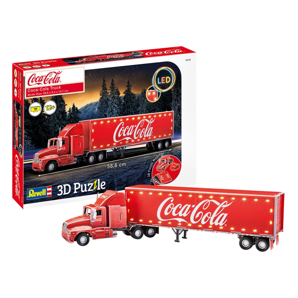 Revell 3D Puzzle Kitings-Paket Coca-Cola Truck LED Edition