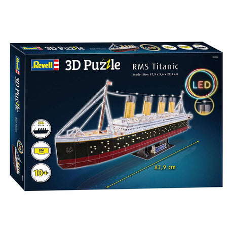 Kit de construction de puzzle 3D Revell - RMS Titanic LED Edition 266 pièces.
