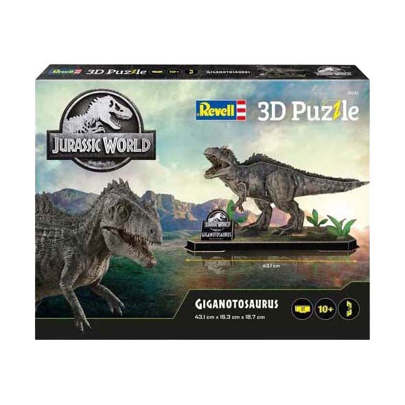 Kit de construction puzzle 3D Revell Jurassic World - Giganotosaurus - 60 pièces.