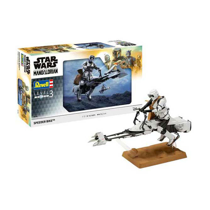 Revell maquette star wars - speeder bike le mandalorien 1:12 - 102 pcs.