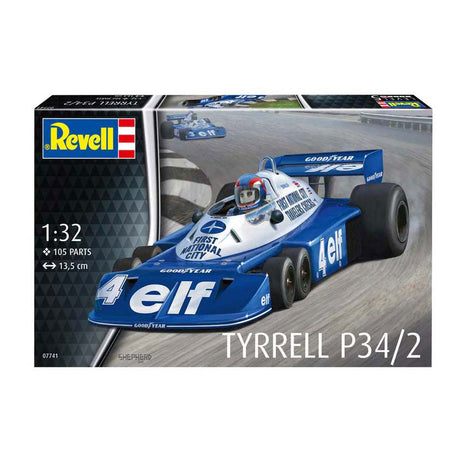 Revell maquette véhicule militaire - 07741 tyrrell p34 2 - 6 roues - formule 1 voiture plastique - 1:32 - modélisme
