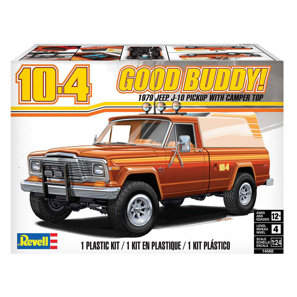Maquette Revell - Pickup Jeep J-10 1979 avec toit camping-car 1:24 -
