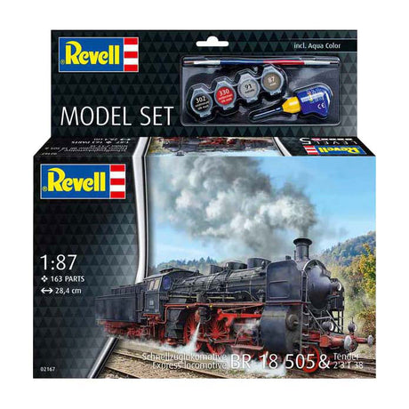 Maquette Revell - schnellzulokomotive br18505 avec annexe 1:87 - 163 pièces. - y compris couleurs de peinture de base